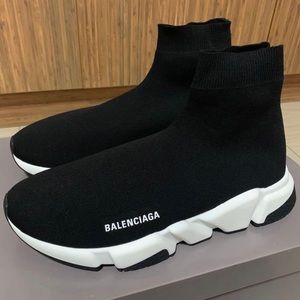 Balenciaga Black and White Women's Shoes